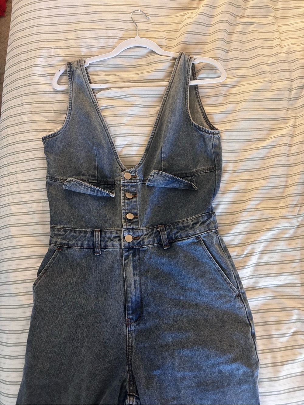 Denim Romper - Picture 2 of 6